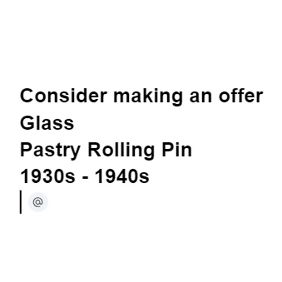 Pressed Glass Pastry Rolling Pin Removable Cork Clear Bubbles 30s or 40s - Picture 2 of 10